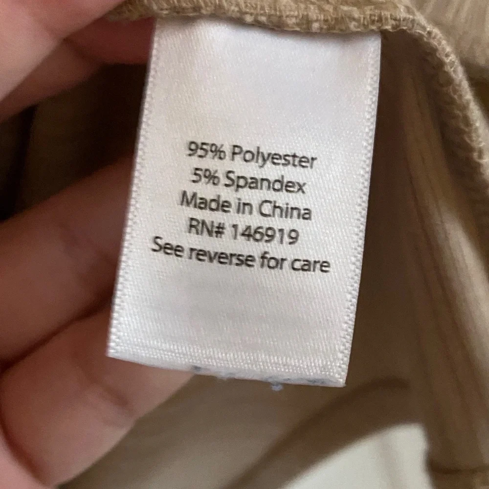 Nine West Tan Ribbed Sleeveless Tank XL - Picture 5 of 6